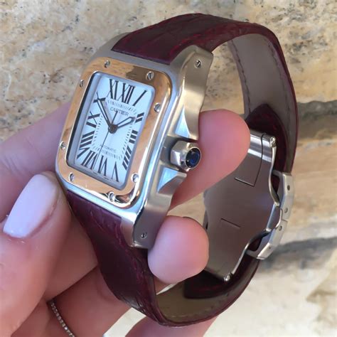 cartier santos leather strap price